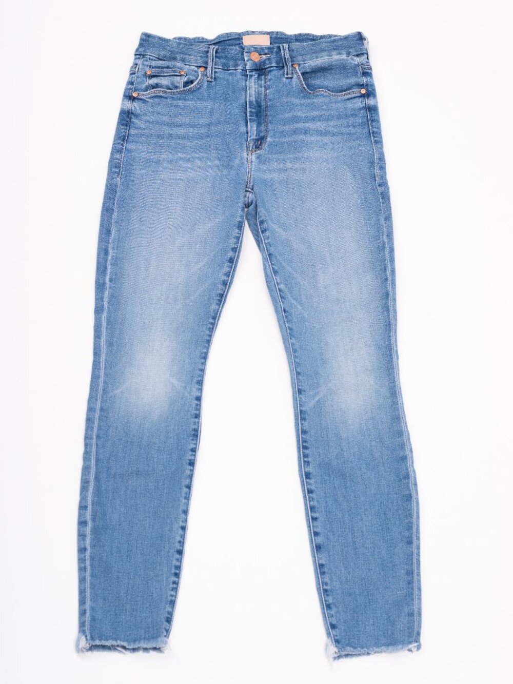 MOTHER The Looker Ankle Fray Jeans Healing Jar Wash Size 27